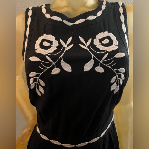 NWOT Free People black, and white embroidered dress - Picture 9 of 12